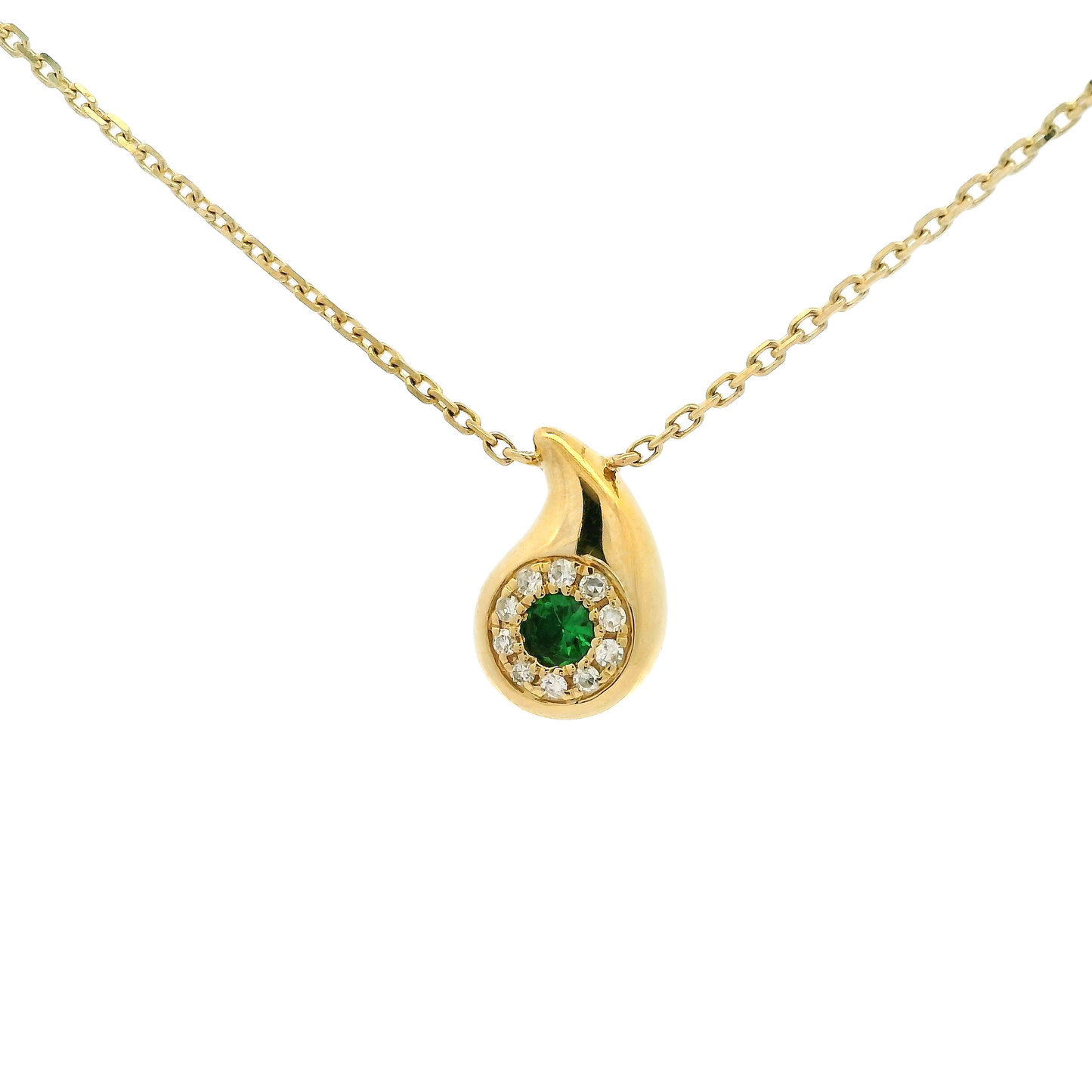 0.21ct garnet teardrop pendant in 14k gold – Niara