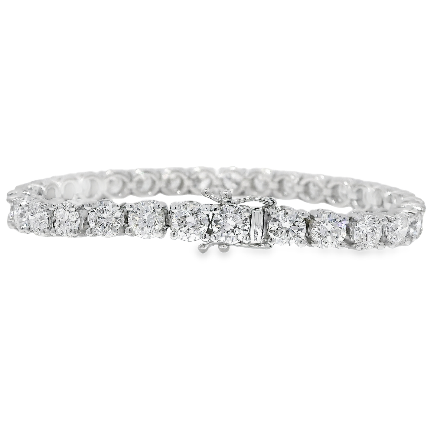 15.31CT Lab Diamond Bracelet 14K White Gold