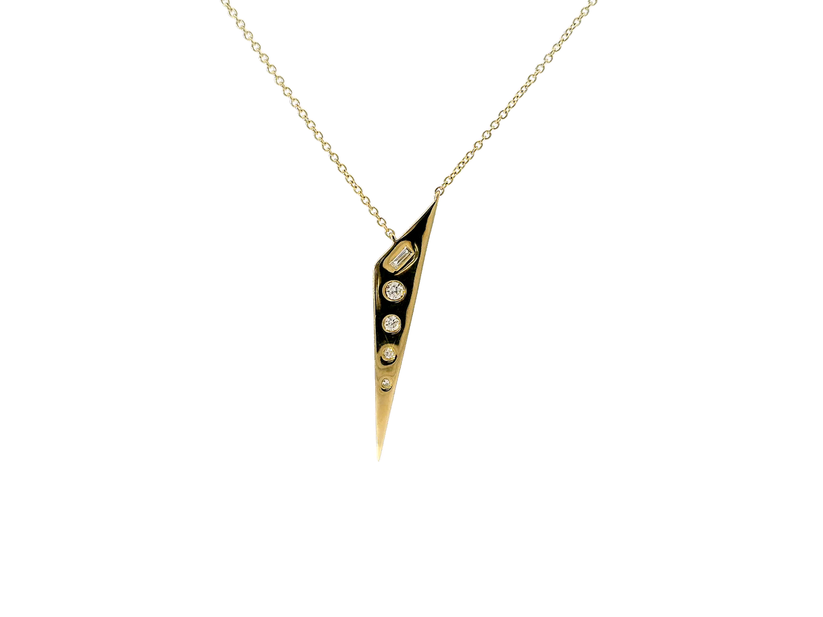 0.13ct diamond pendant in 14k yellow gold – Niara