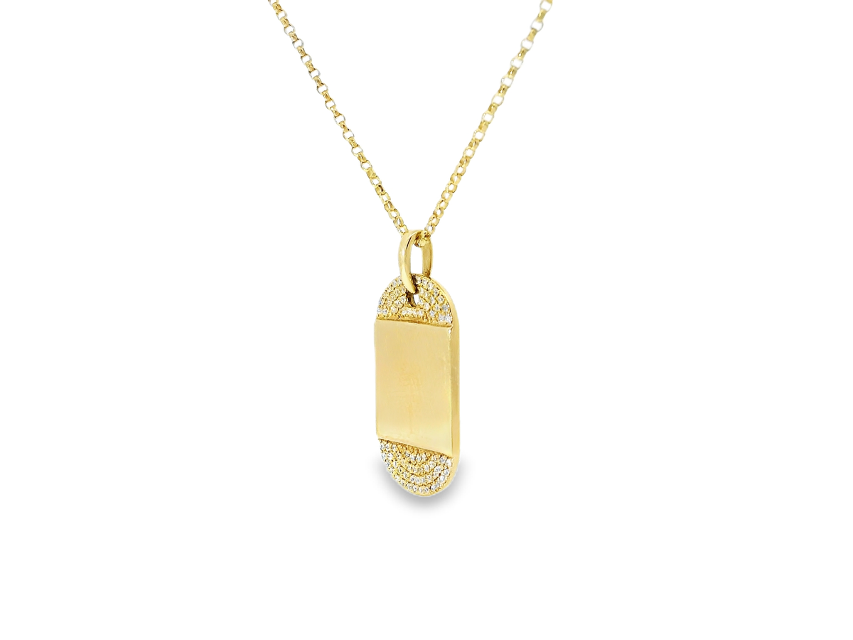 0.17ct diamond pendant in 14k gold – Niara