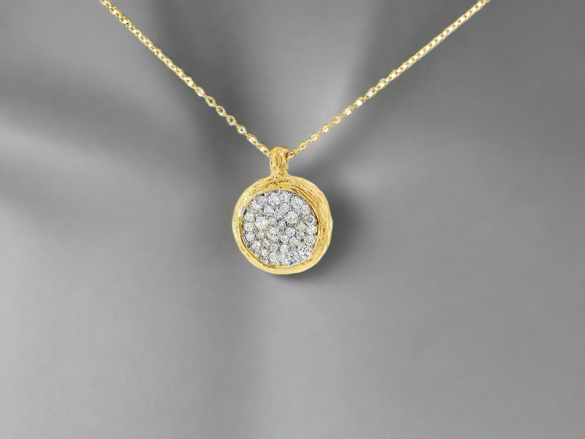 0.32ct diamond pendant in 14k yellow gold – Niara