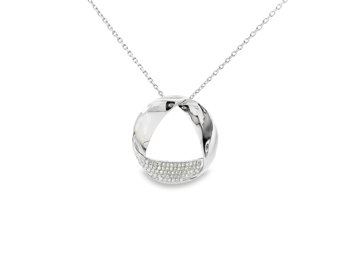 0.18ct diamond pendant in 14k white gold – Niara