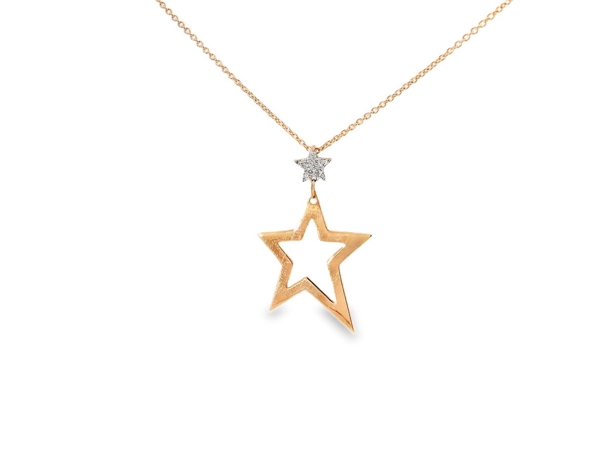 0.05ct diamond pendant in 14k rose gold – Niara
