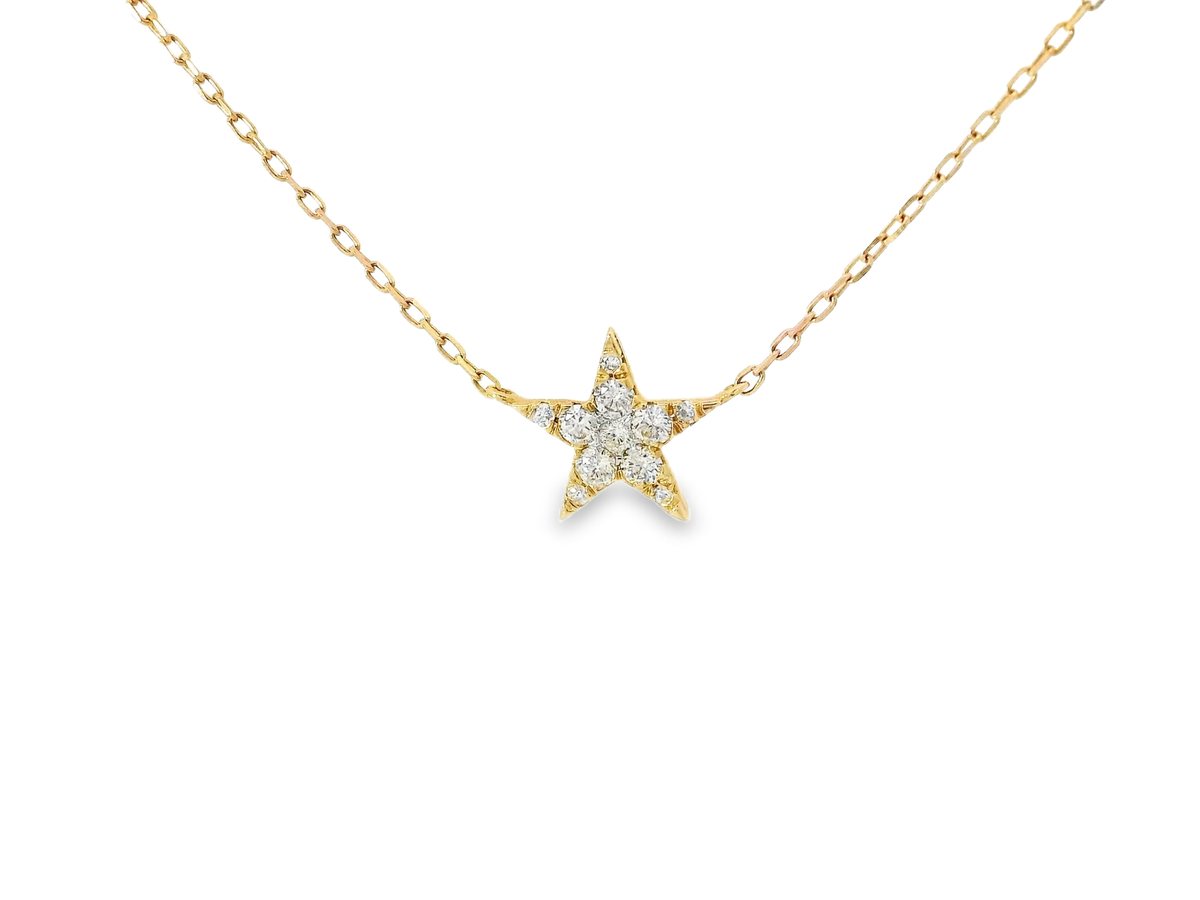 0.05ct diamond flower pendant in 18k rose gold – Niara