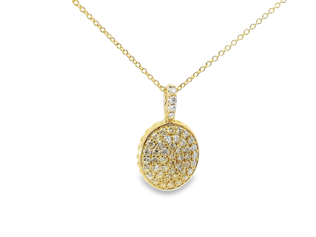 0.97ct diamond pendant in 14k yellow gold – Niara
