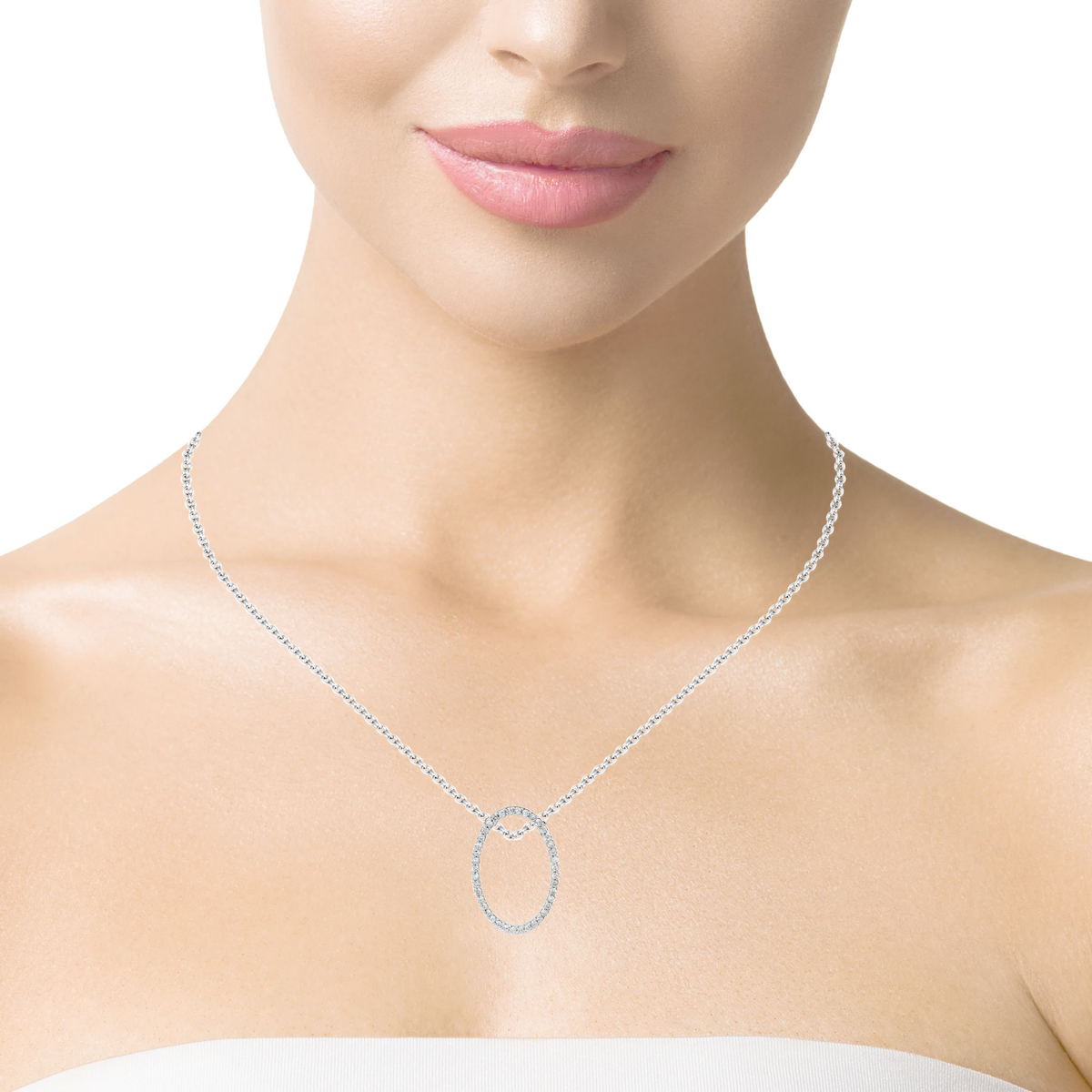 0.30ct diamond pendant in 18k white gold – Niara