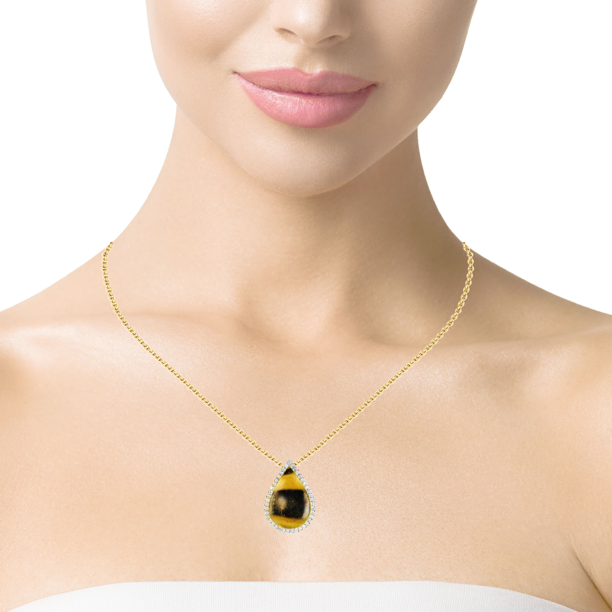 0.30ct diamond pendant in 18k yellow gold – Niara