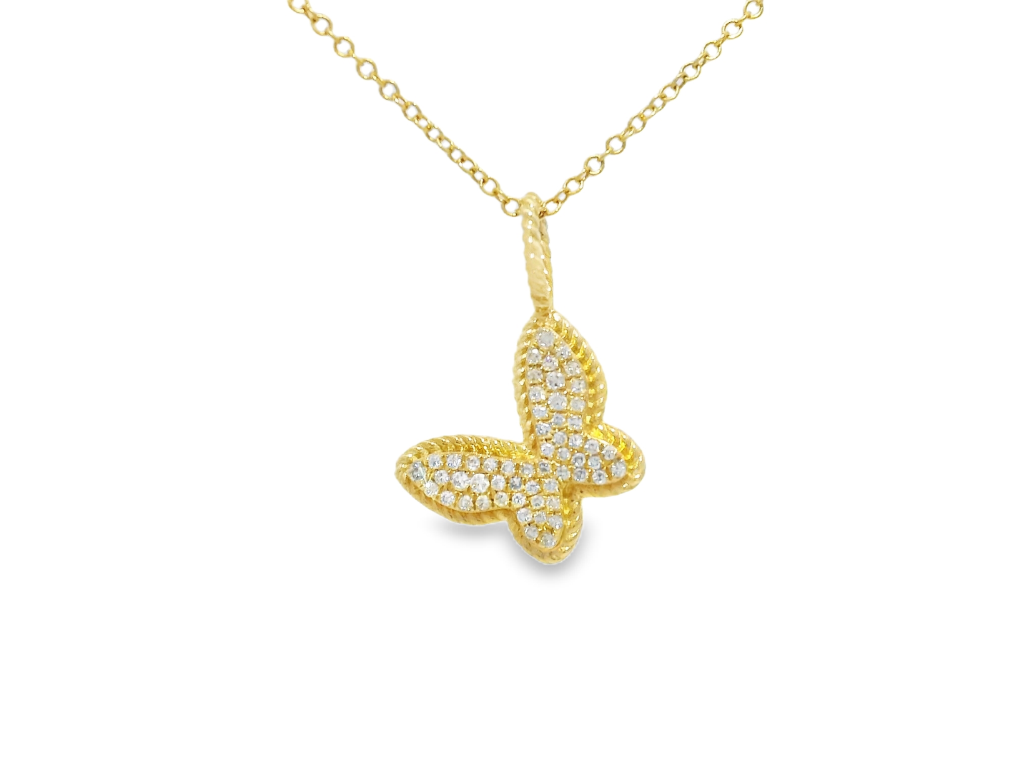 0.18ct diamond pendant in 14k yellow gold – Niara
