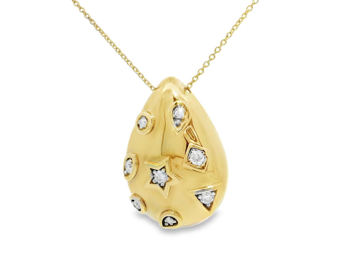 0.33ct diamond pendant in 14k yellow gold – Niara