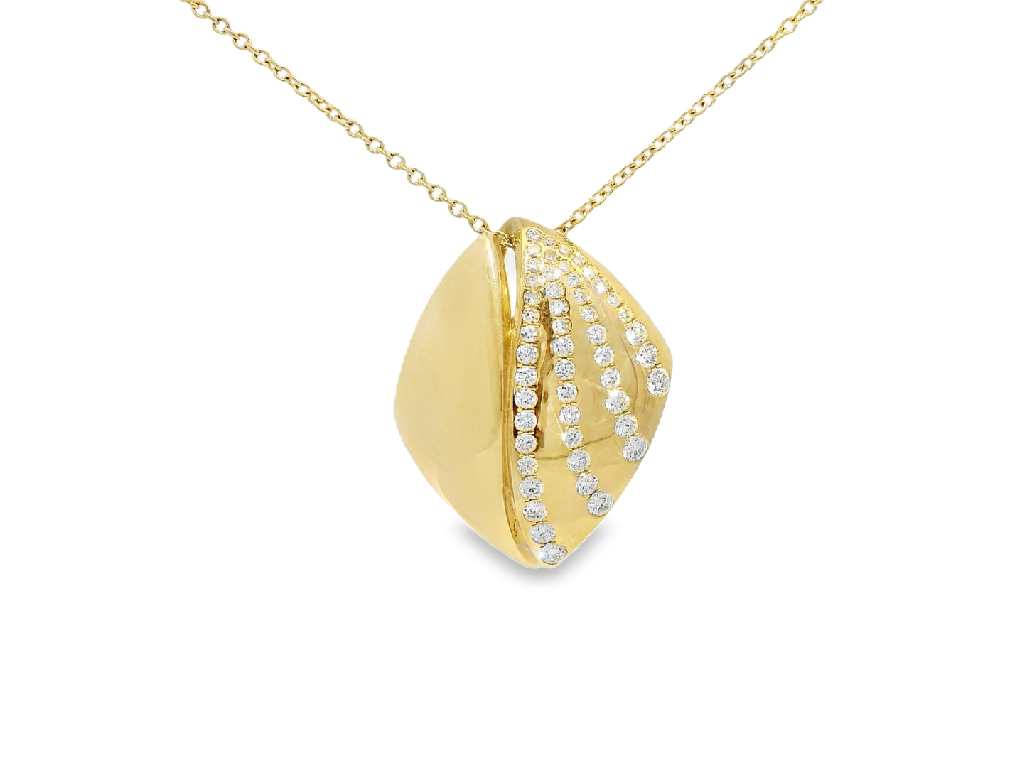 0.47ct diamond pendant in 14k yellow gold – Niara