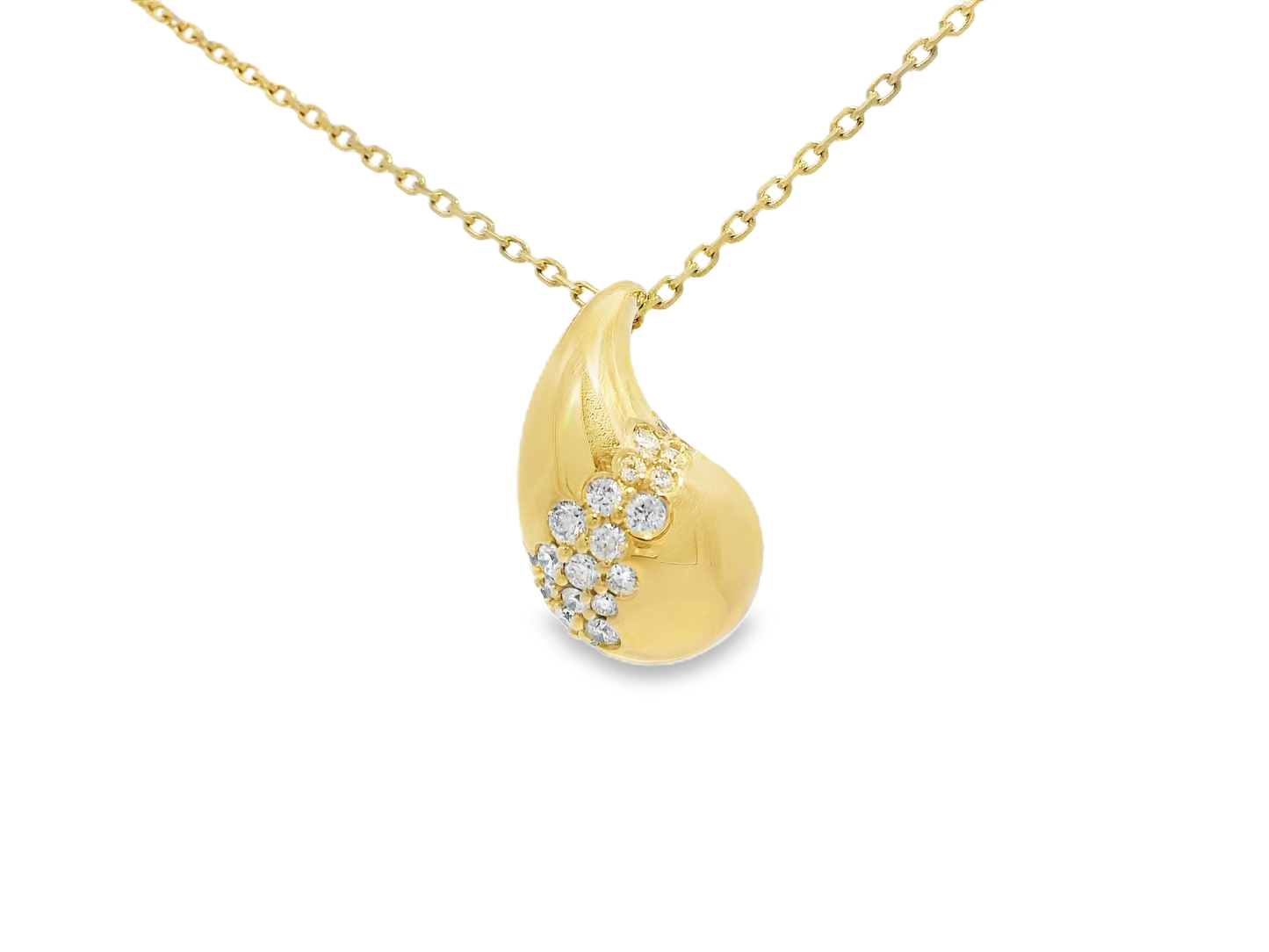 0.35ct diamond pendant in 14k yellow gold – Niara