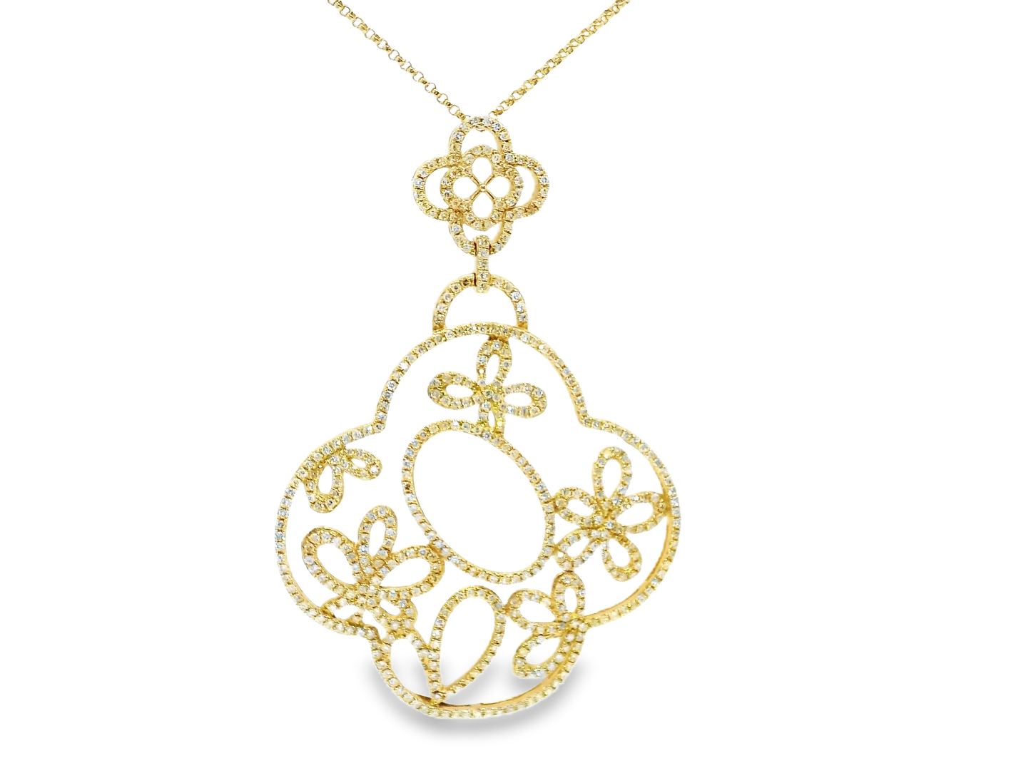 1.85ct diamond pendant in 14k yellow gold – Niara