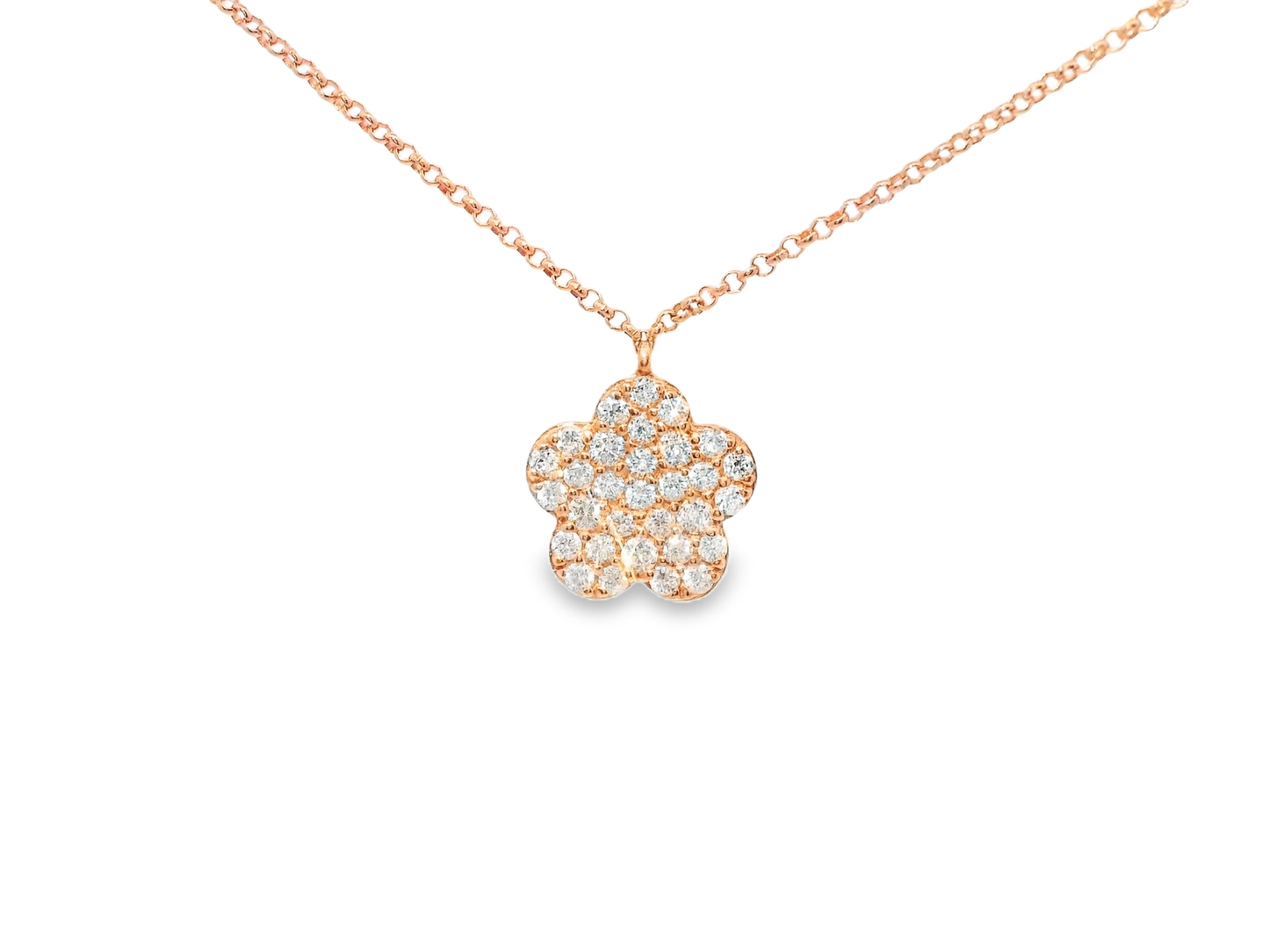 0.34ct diamond pendant in 14k rose gold – Niara