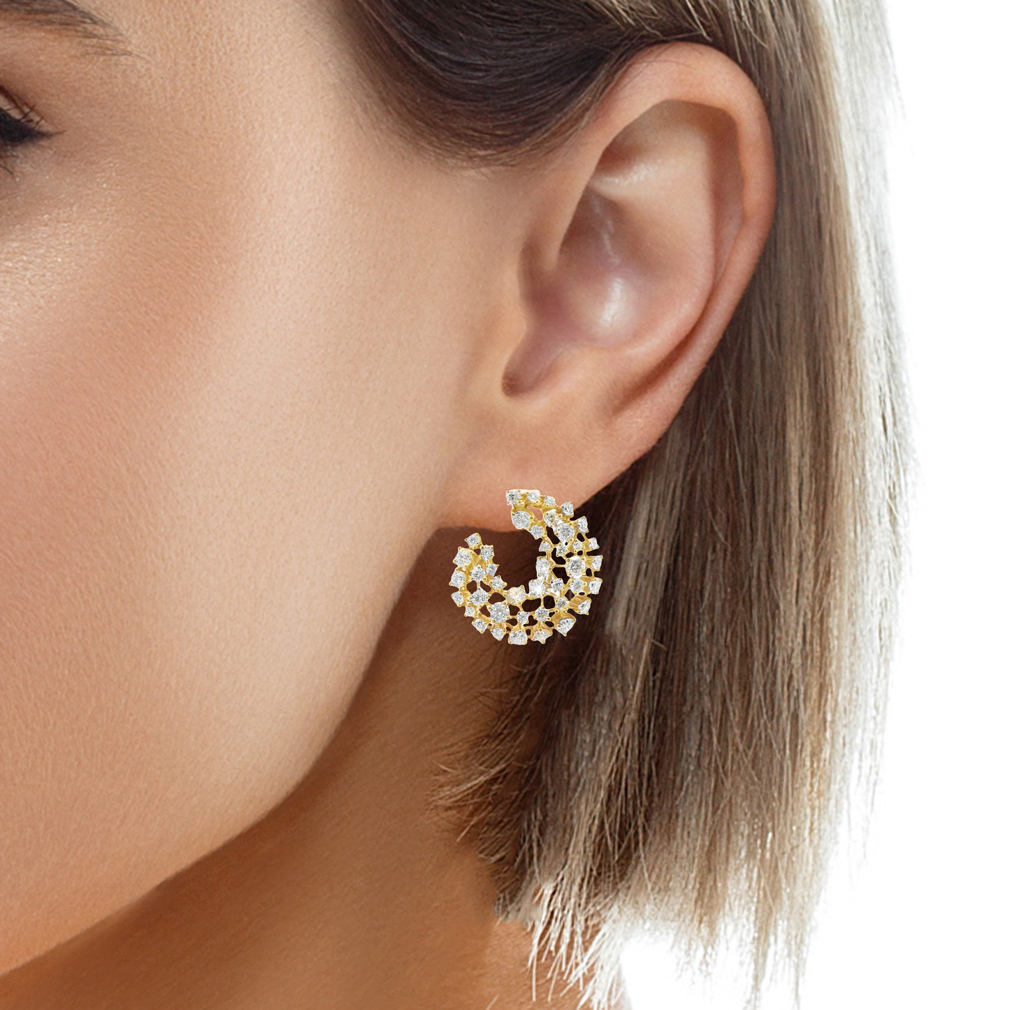 4.17CT Diamond Earrings 14k Rose Gold