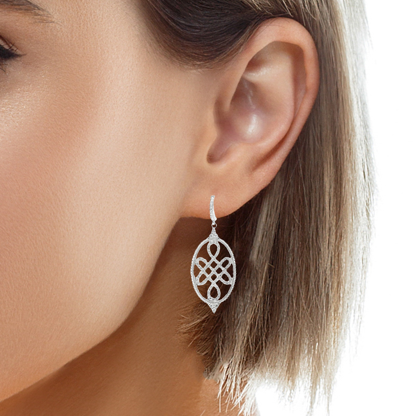 2.00Ct Diamond Earring 14k White Gold