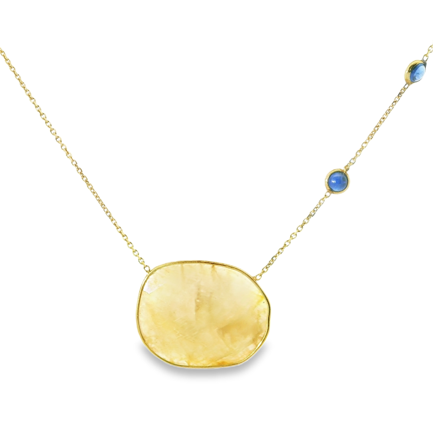sapphire pendant in 14k yellow gold – Niara