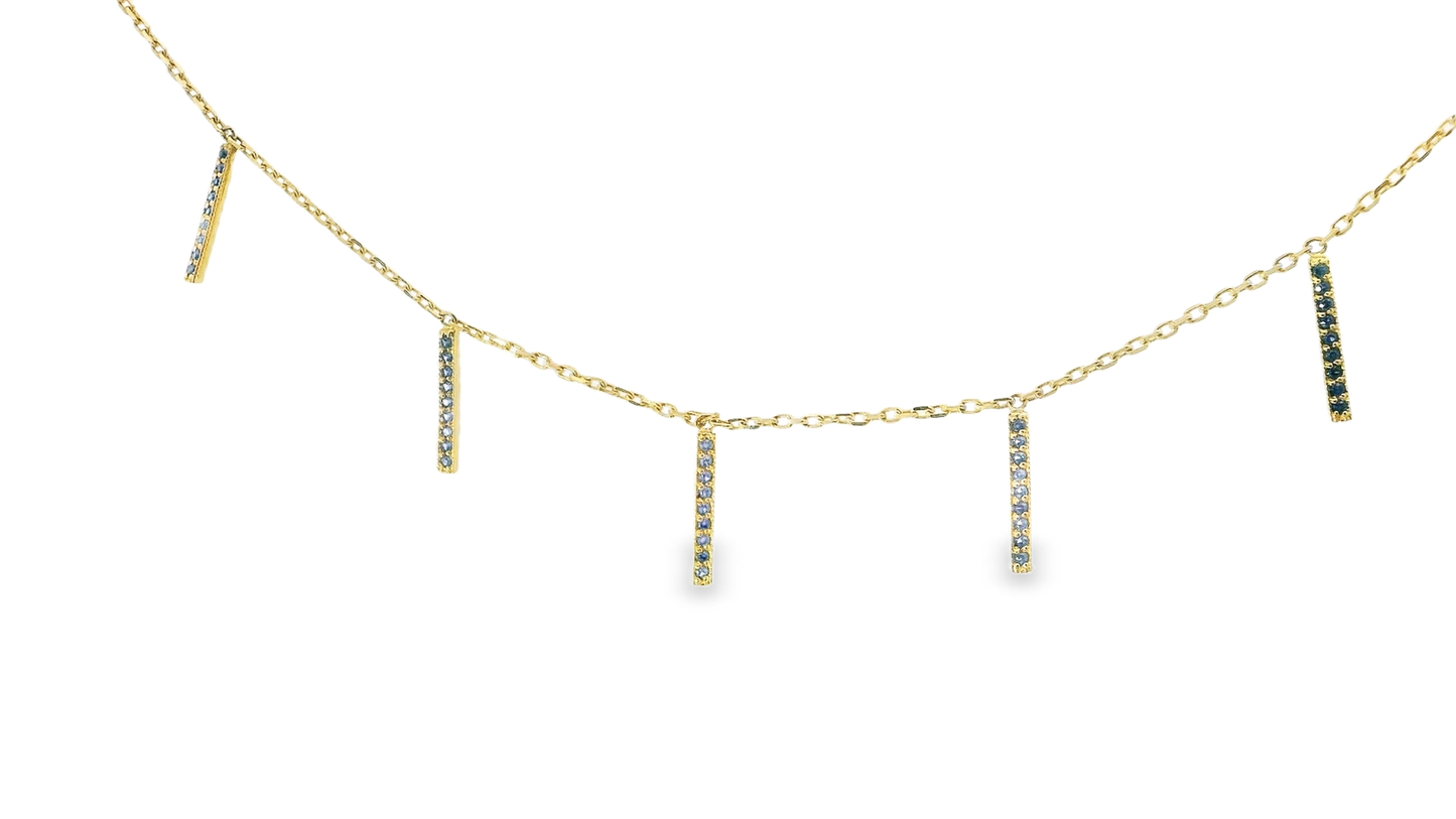 0.35CT Blue Sapphire 14k Yellow Gold