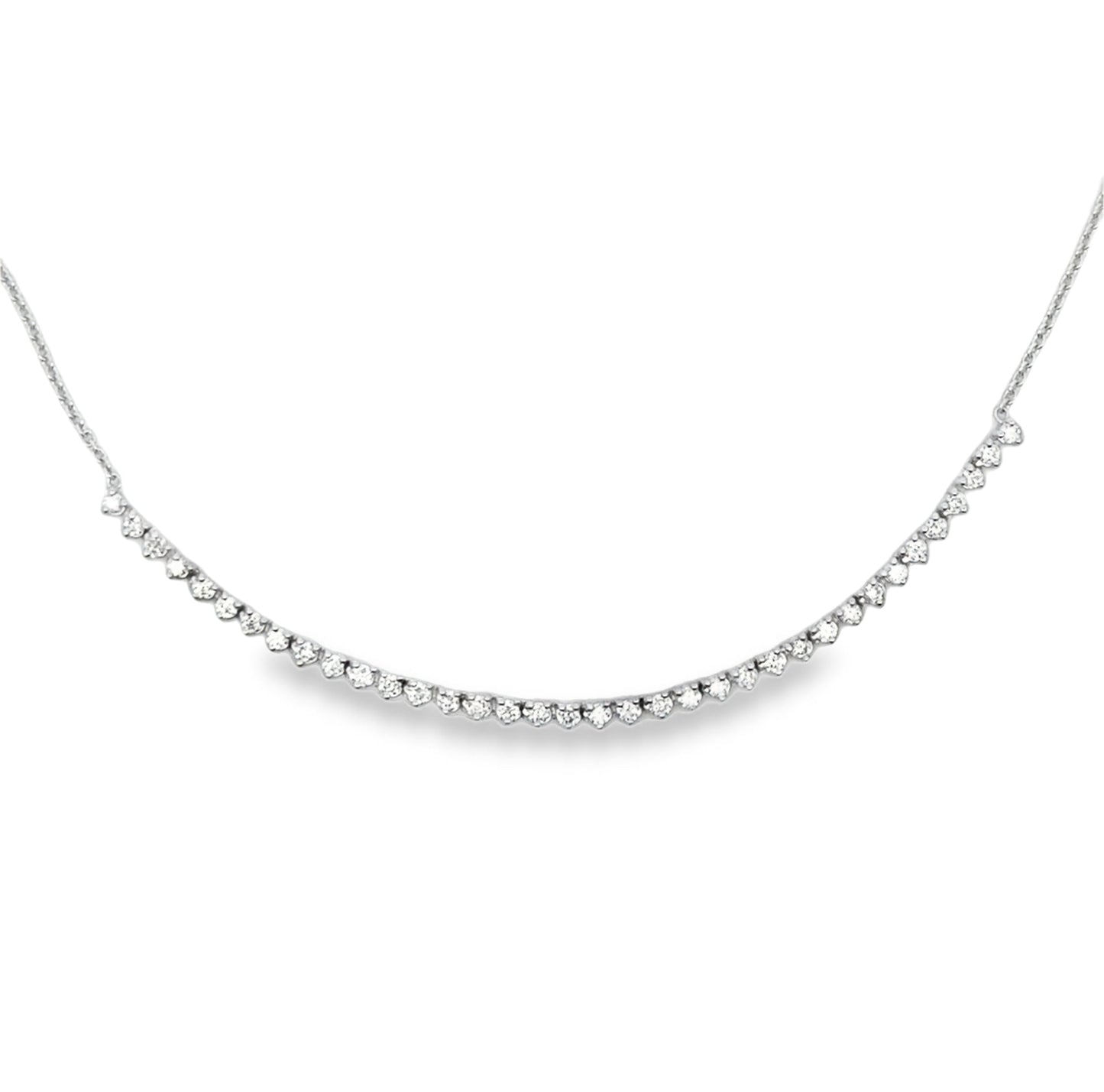 1.00CT Diamond Pendant 14k White Gold