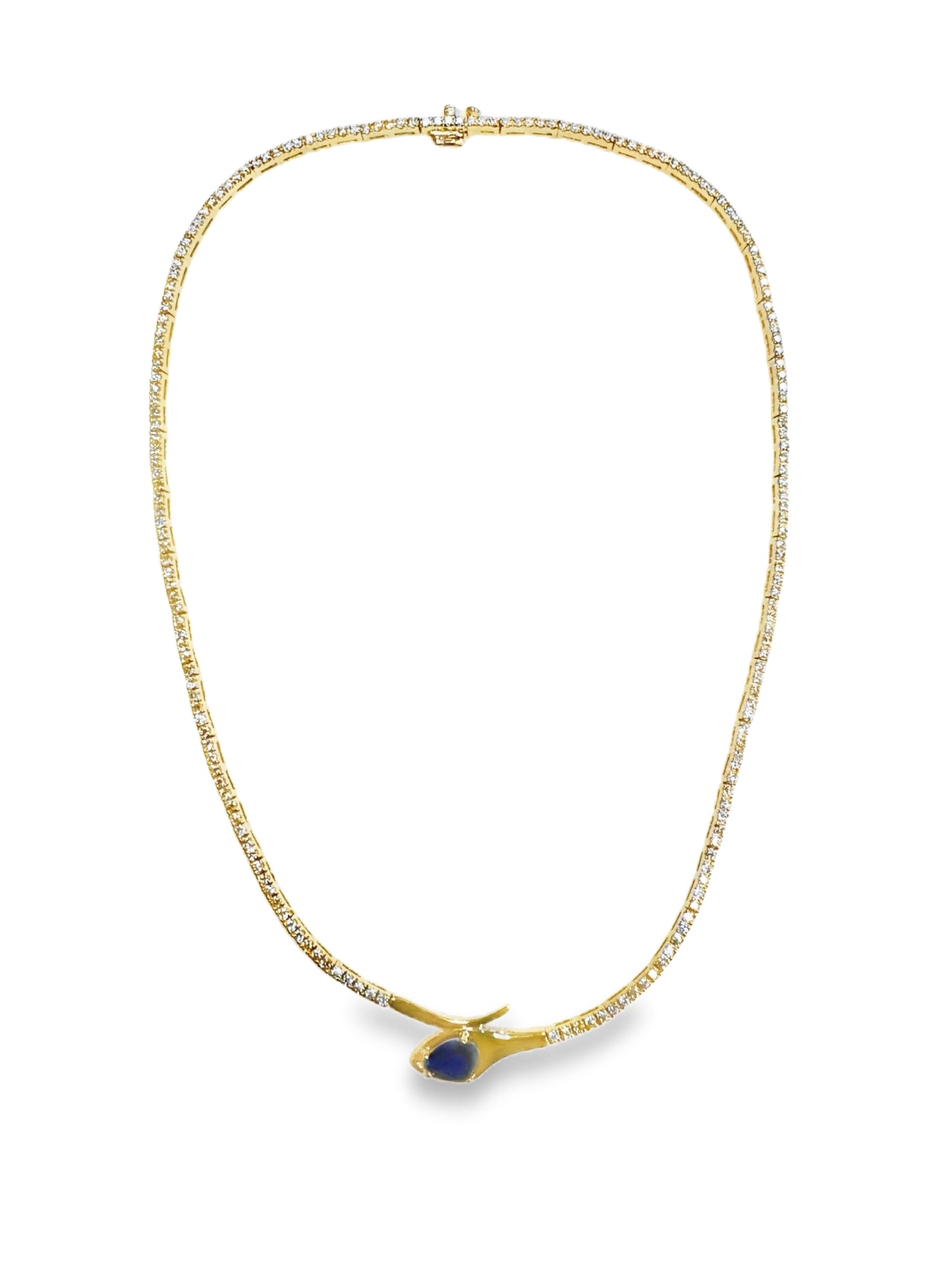 4.51CT Diamond 1.58CT Blue Sapphire Lab Certified Stone 14k Yellow Gold