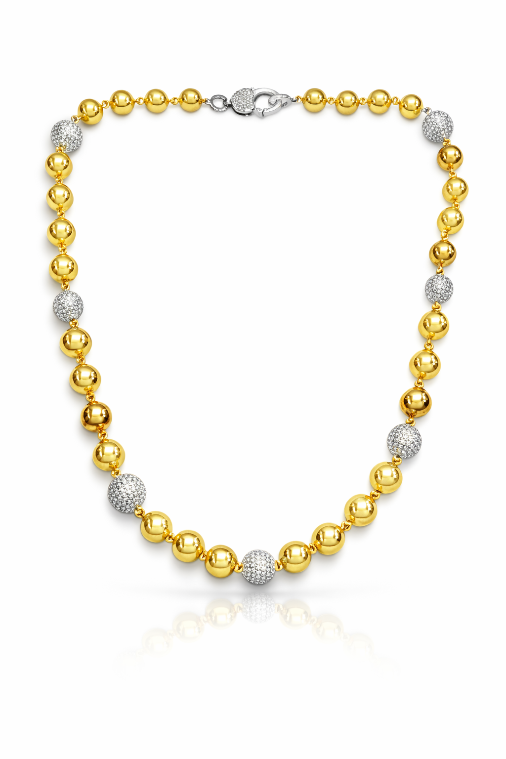 10.05CT Diamond Balls with Plain Ball 14k Yellow Gold