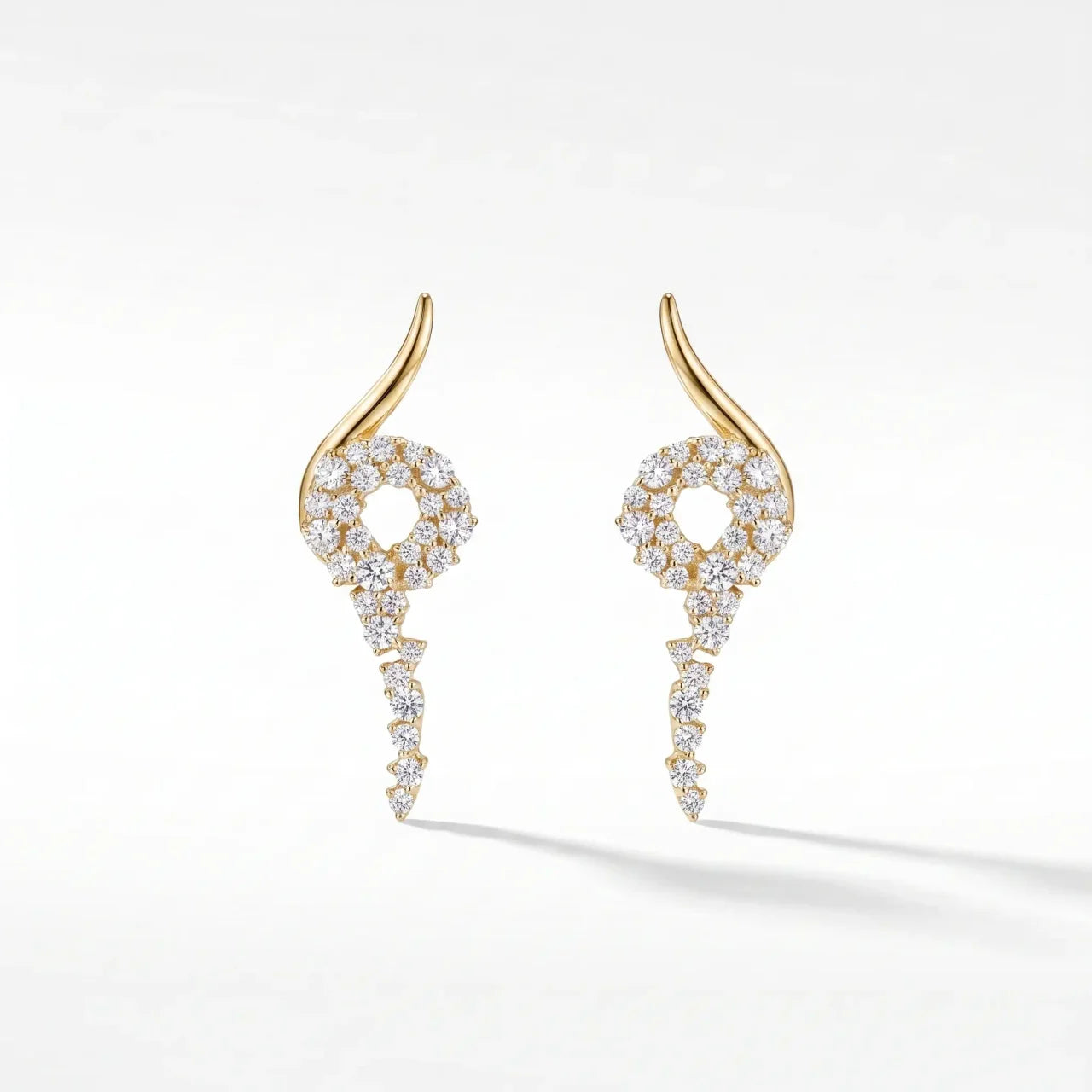 14K Gold Diamond Earrings