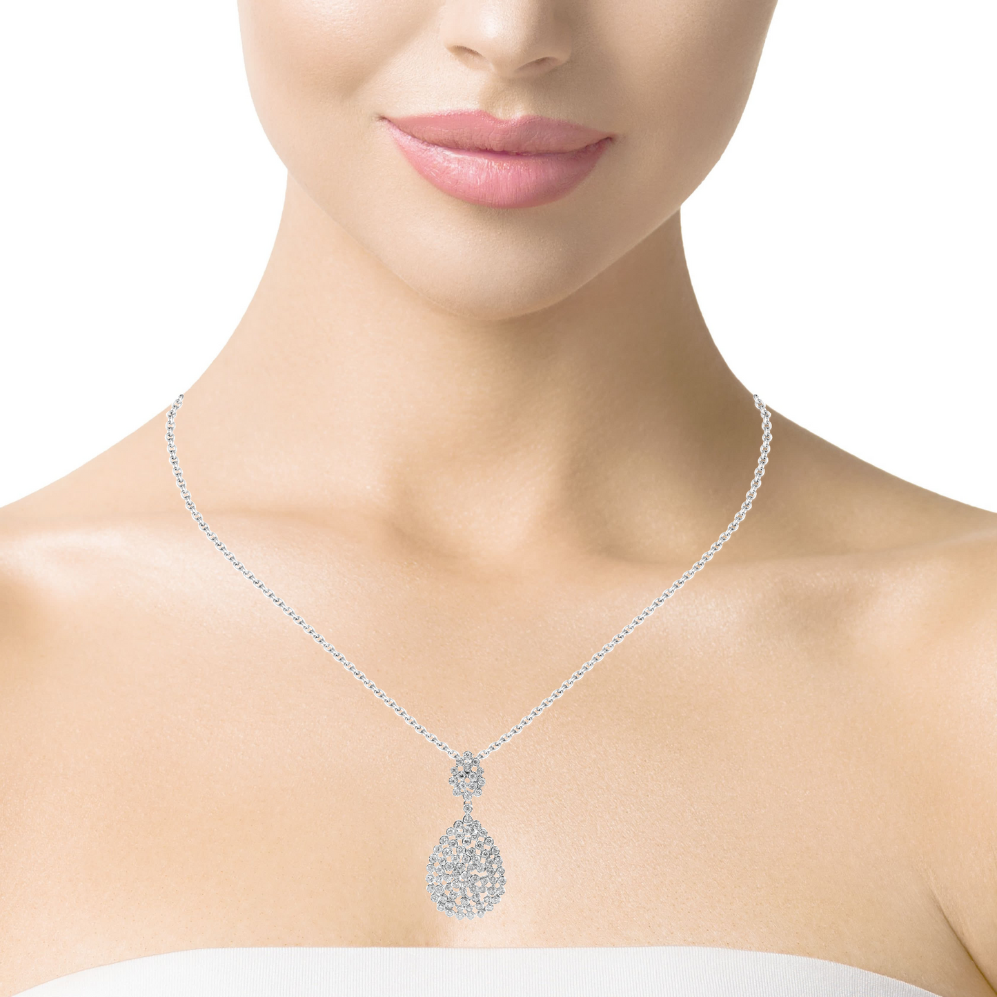 3.05ct diamond pendant in 18k white gold – Niara