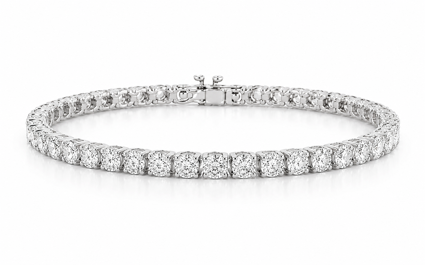 4CT Natural Diamond Tennis Bracelet 14k Gold