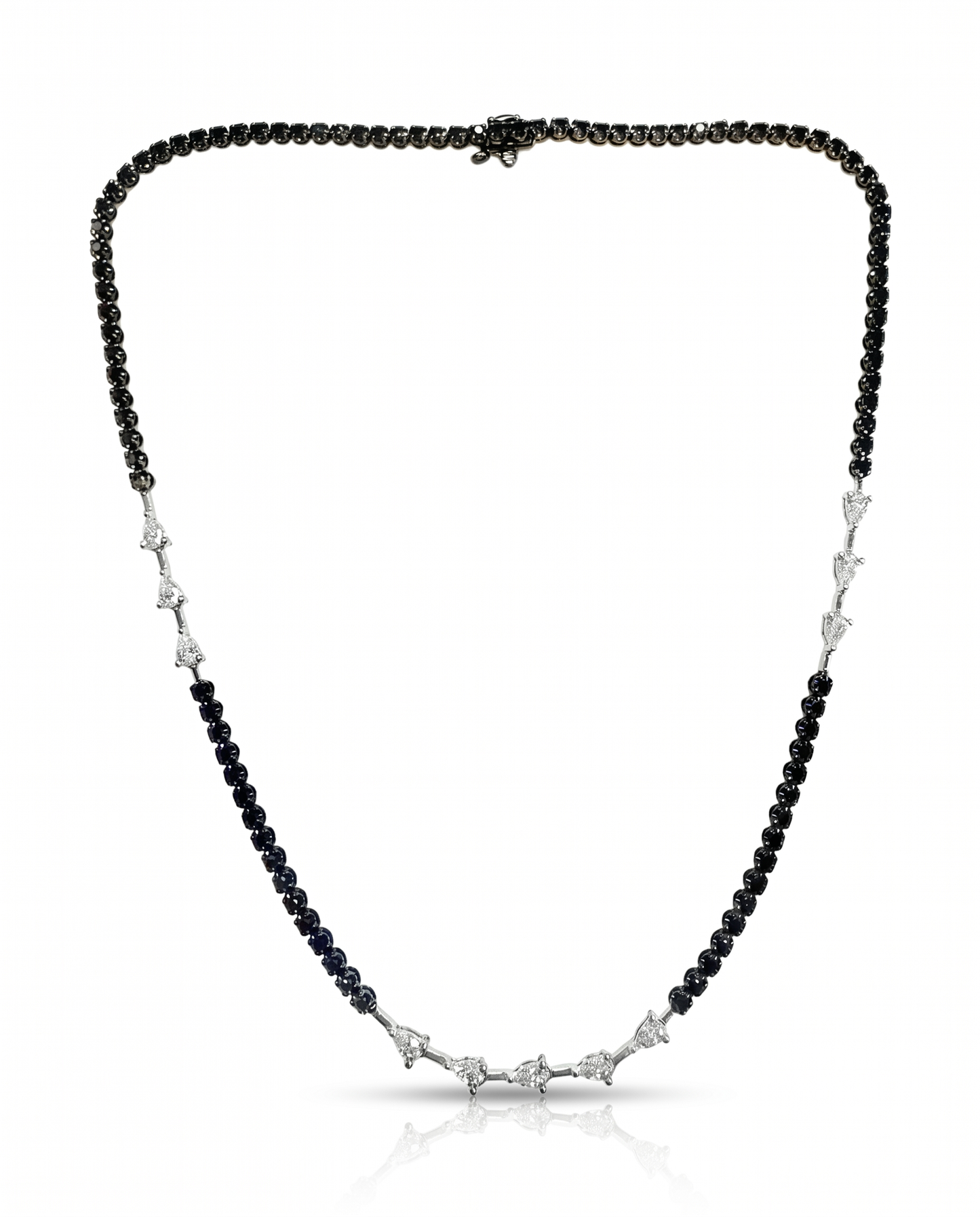 1.31CT Diamond and 1.96CT Black Diamond Necklace