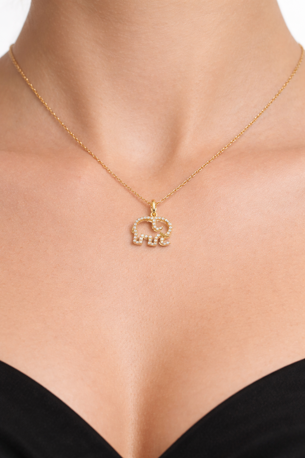 0.17ct diamond pendant in 14k yellow gold – Niara
