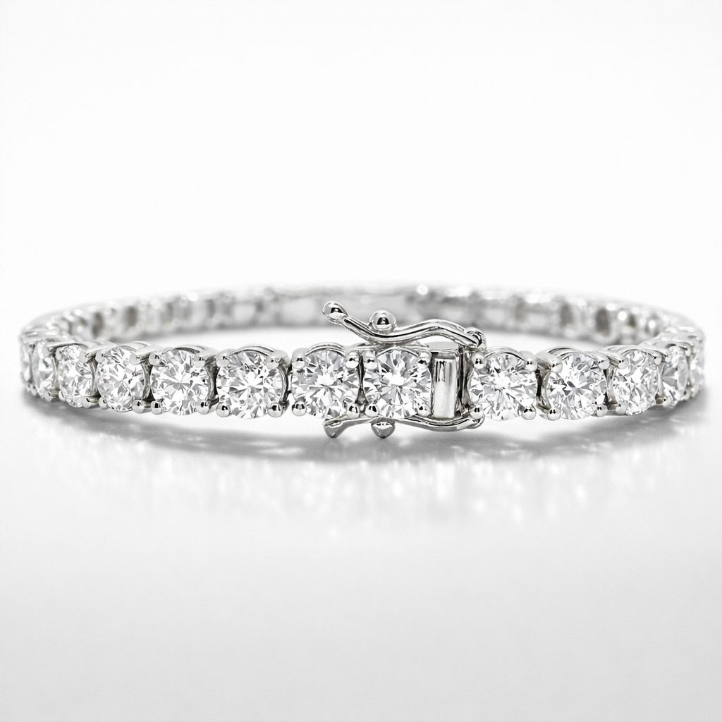 11CT Lab Diamond Bracelet 14k White Gold