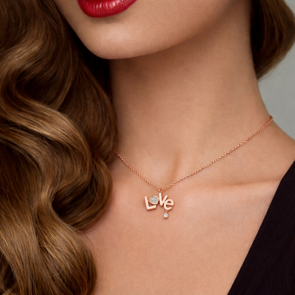 0.14ct diamond pendant in 14k rose gold – Niara