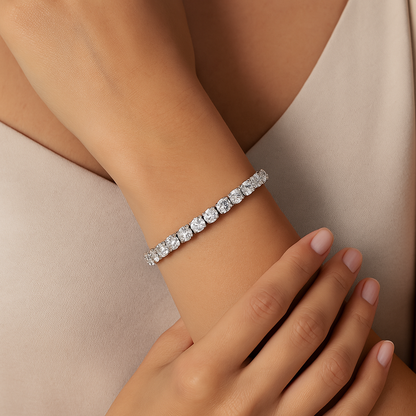 20.74CT Lab Diamond Bracelet 14k White Gold