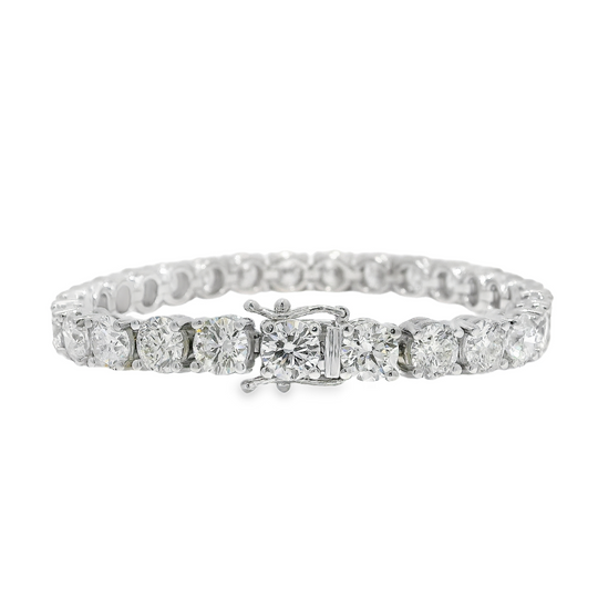 20.74CT Lab Diamond Bracelet 14k White Gold