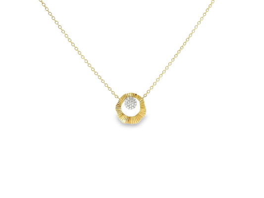 0.06CT Diamond Pendant 14k Gold