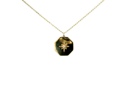 0.05CT Diamond Star Pendant 14K Yellow Gold