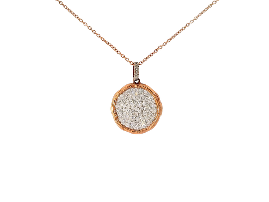 1ct diamond pendant in 14k rose gold – Niara