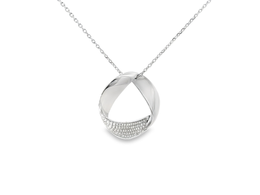 0.18ct diamond pendant in 14k white gold – Niara