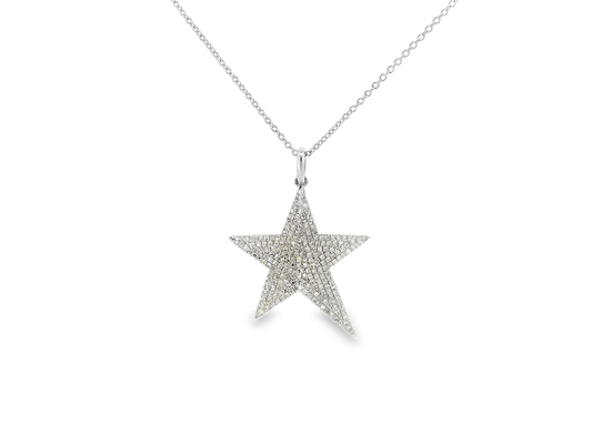 0.71ct diamond star pendant in 14k white gold – Niara