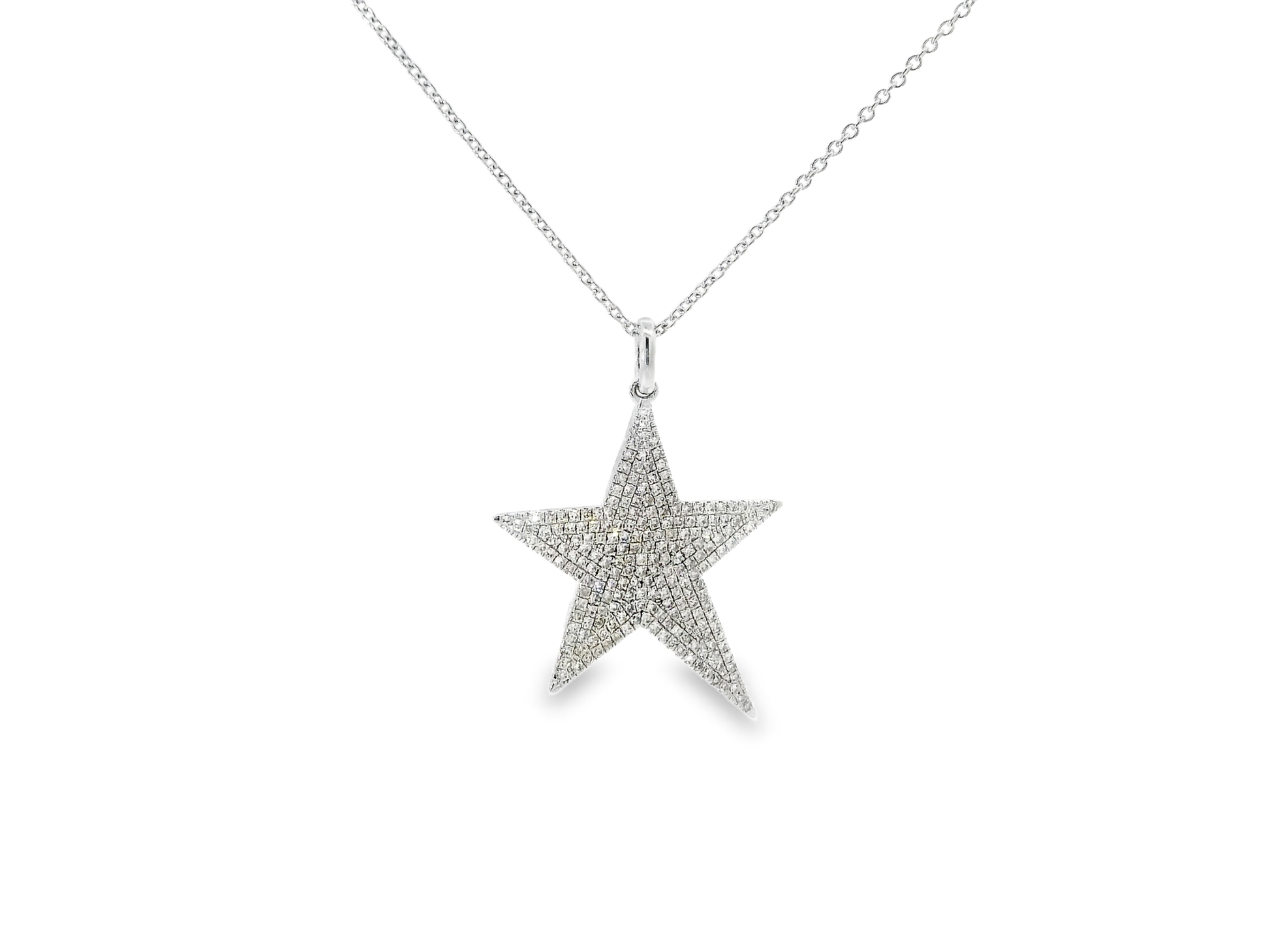 0.71ct diamond star pendant in 14k white gold – Niara