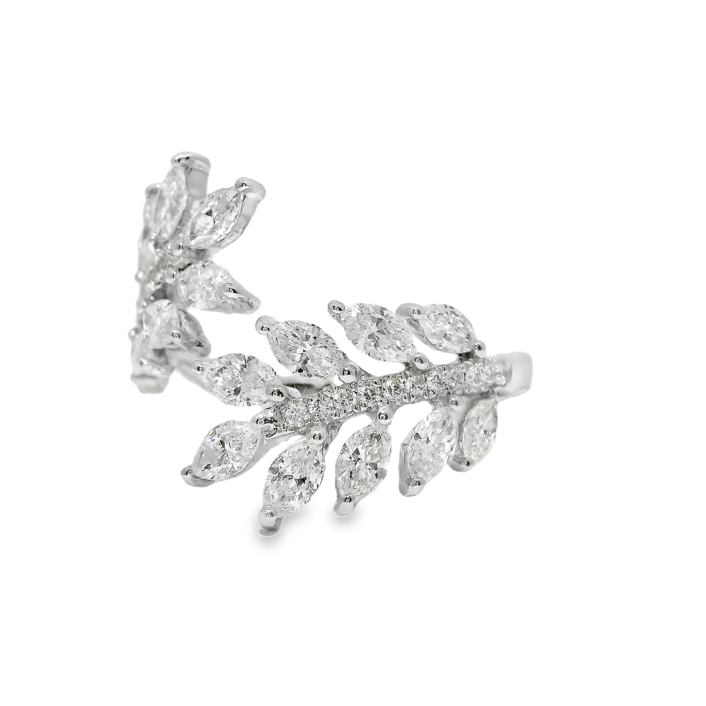 1.48CT Diamond Ring 18K White Gold