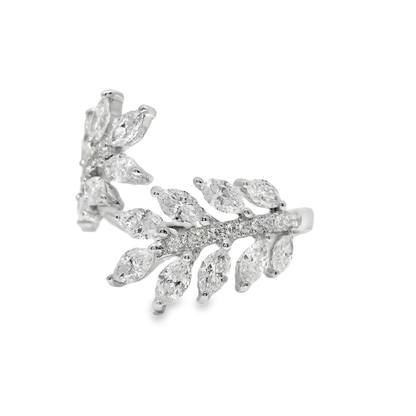 1.48CT Diamond Ring 18K White Gold