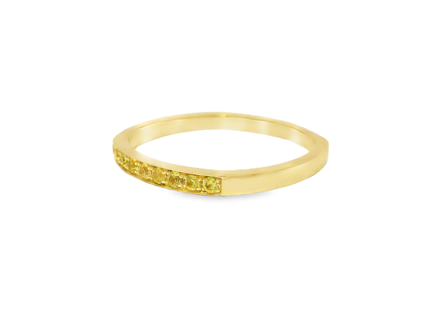 0.17CT Yellow Sapphire Ring 14k Yellow Gold