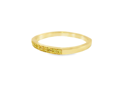 0.17CT Yellow Sapphire Ring 14k Yellow Gold