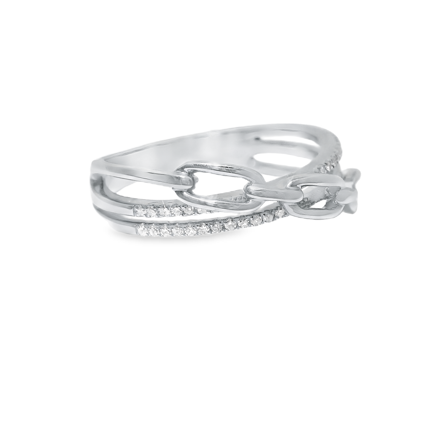 0.11CT Diamond Ring 14k White Gold