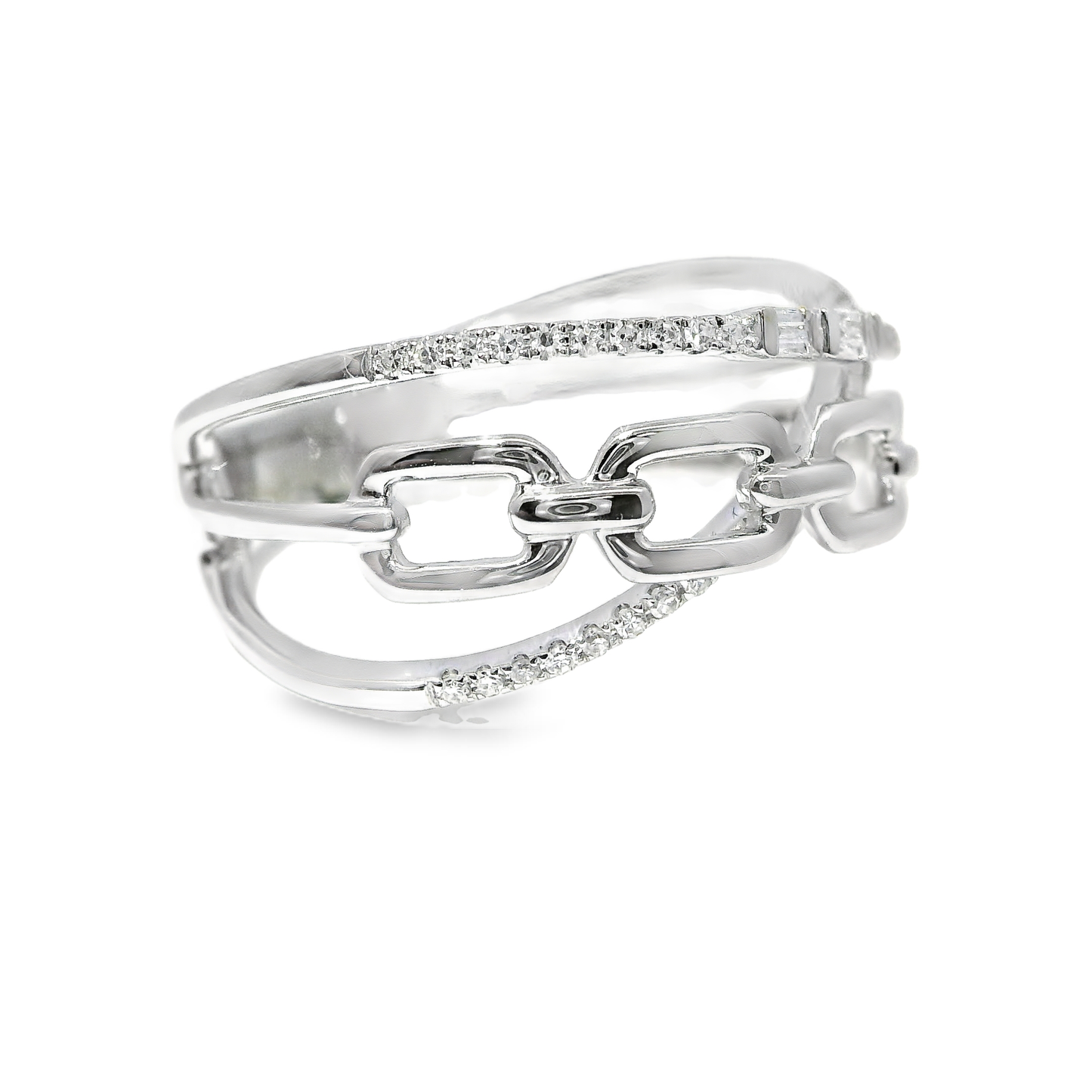 0.16CT Diamond Ring 14k White Gold