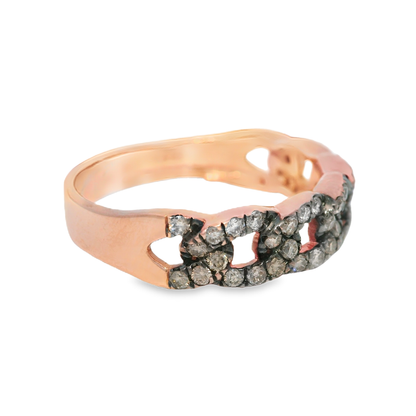 0.45CT Chocolate Diamond Ring 14k Rose Gold