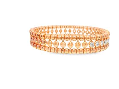 1.16CT Bezel Diamond Bangle 18k Rose Gold