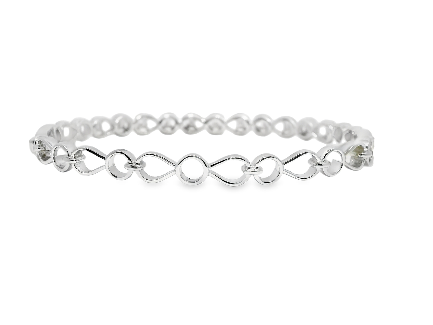 1.20CT Diamond Bangle 18k White Gold