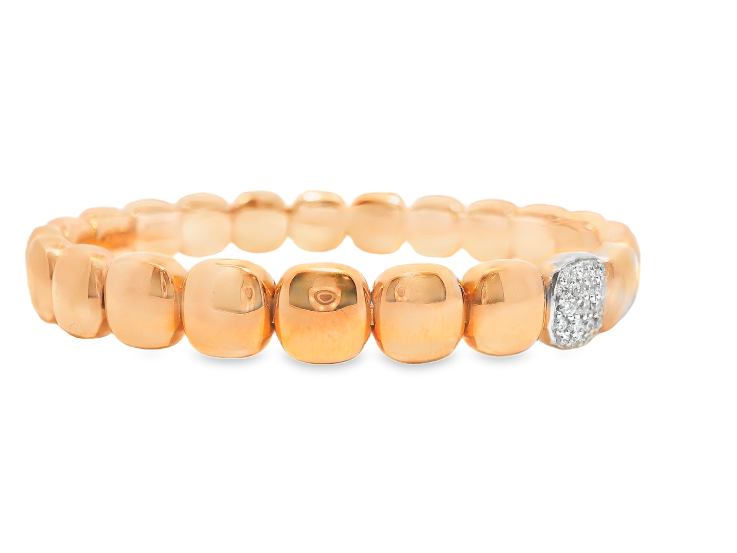 0.29CT Diamond Bangle 18k Rose Gold
