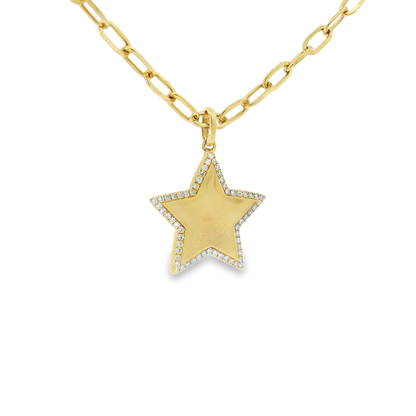 0.18ct diamond pendant in 14k yellow gold – Niara
